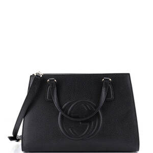 Gucci Medium Soho Convertible Top Handle Satchel Leather
